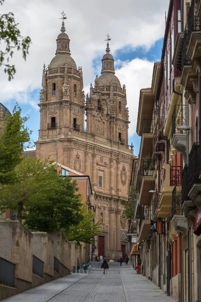 Salamanca Spanje 2021 Uitzicht Palominos Straat Barokke Iconische Gevel Het — Stockfoto