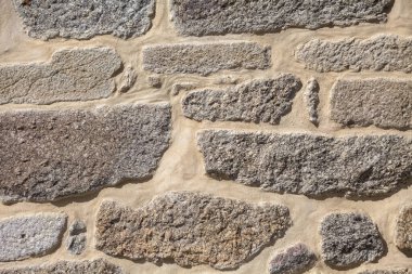 Mimari dokular, detaylı ve sade duvar ustası, geleneksel İspanyol graniti duvarı....