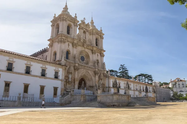 Alcobaca Leiria Portugal 2020 See Facade Alcobaca Monastery Mosteiro Santa — 스톡 사진