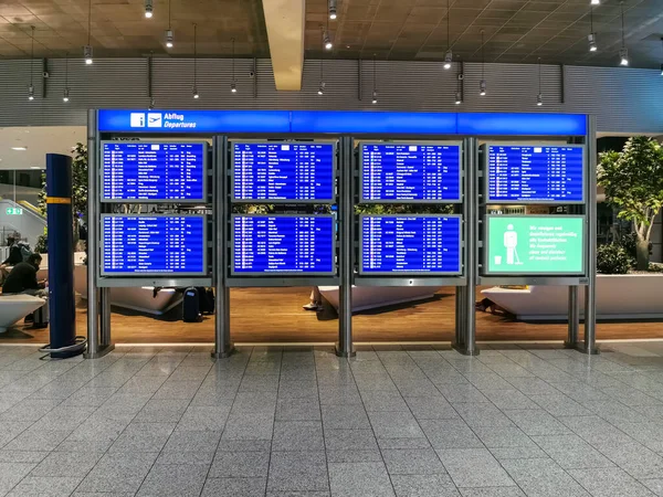 Frankfurt Germany 2021 Interior View Frankfurt Airport Building Departure Information — Stock fotografie