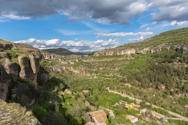 Majestosa Vista Para Cidade Encantada Cuenca Local Natural Paisagem Geológica — Fotografia de Stock