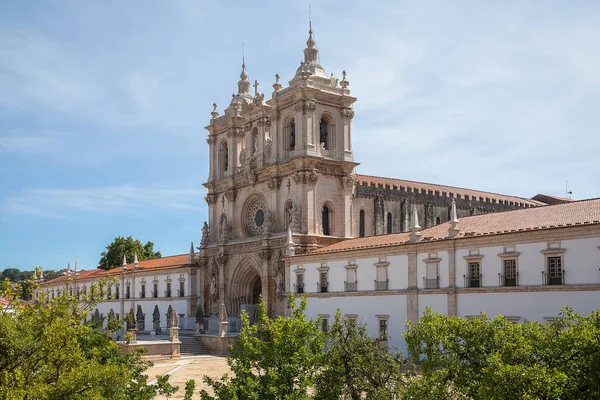 Alcobaca Leiria Portugal 2021 See Facade Alcobaca Monastery Mosteiro Santa — 스톡 사진