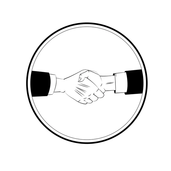 Business handshake icon — Stock Vector