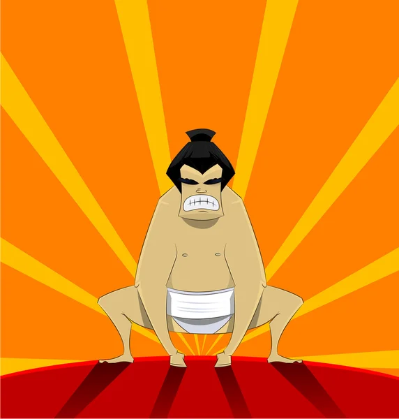 Lutteur de sumo, vecteur — Image vectorielle