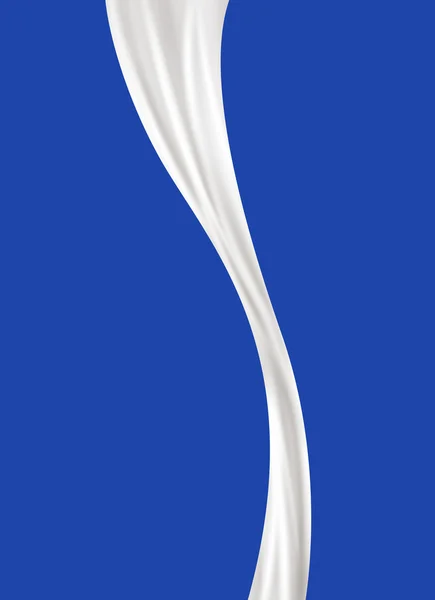 Gießen Vektor Milchfluss auf blauem Hintergrund. — Stockvektor