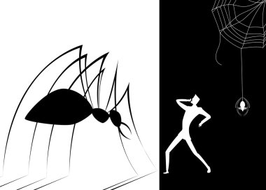 Arachnophobia, vektör çizim