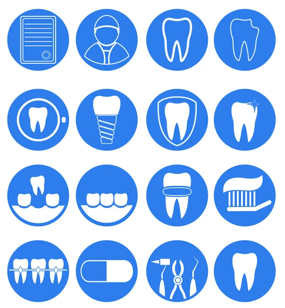 Set de iconos dentales — Archivo Imágenes Vectoriales