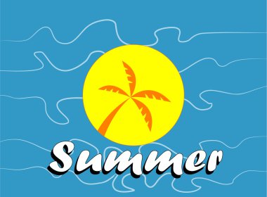 Güneş logosu palmiye