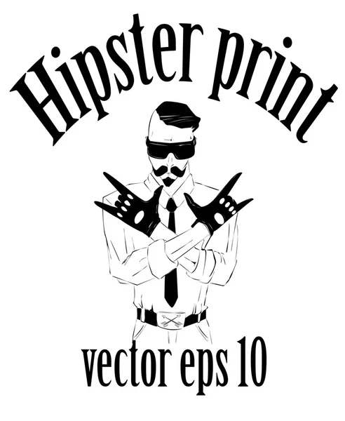 Hipster - Stok Vektor