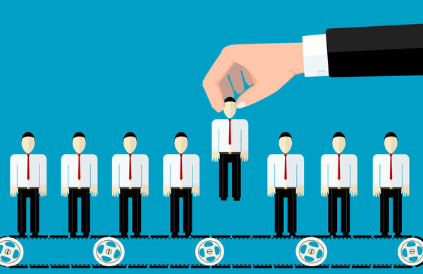 Векторная концепция поиска профессионального материала, работы охотника за головами, трудоустройства, управления человеческими ресурсами или анализа резюме персонала
.