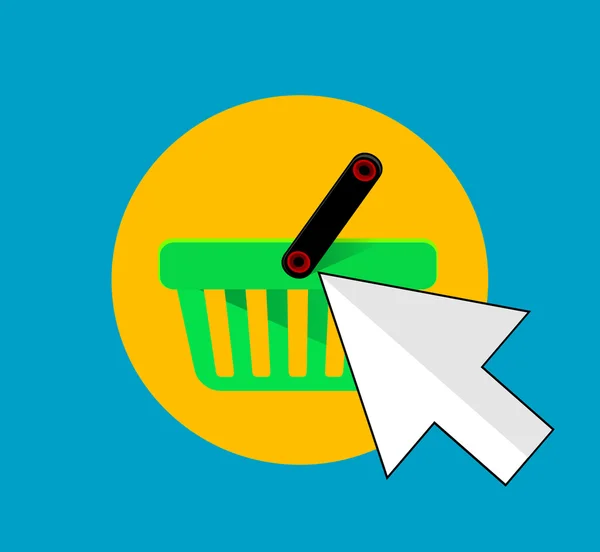 Icono de botón de compra plana . — Vector de stock