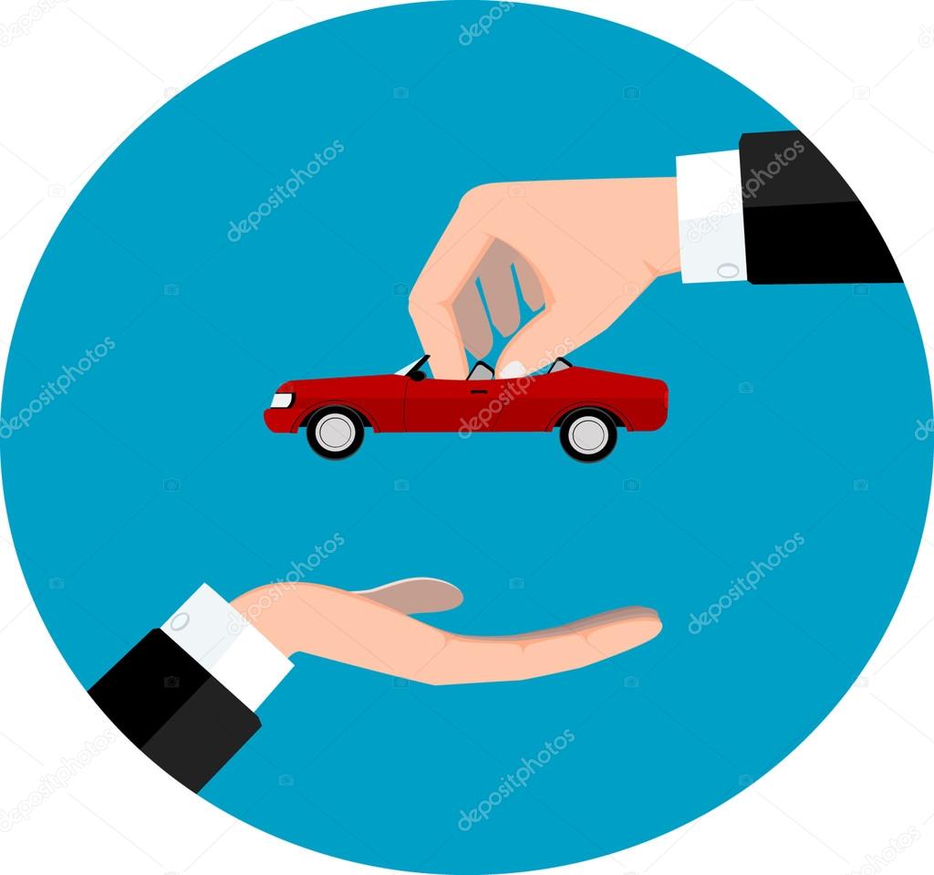 Car sale concept illustration. Vector eps 10