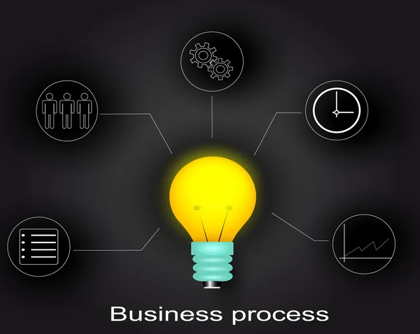 Business process infographic — Stock vektor