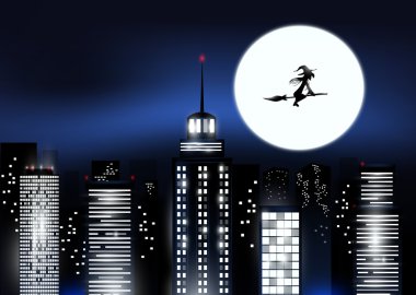 Şehir ve Halloweens gece