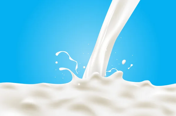 Milk splash — Stock Vector