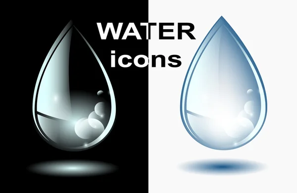 Краплі води іконки — стоковий вектор