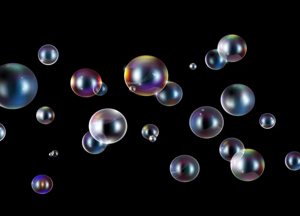 Soap bubbles background — Stock Vector