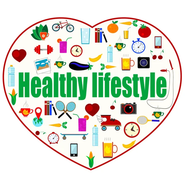 Healthy lifestyle background — Stock Vector