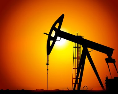 yere yağ derricks vektör görüntü