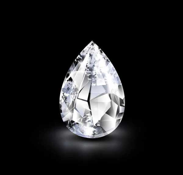 Diamante realista. Vetor eps 10 —  Vetores de Stock