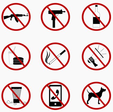 set yasak işaretleri