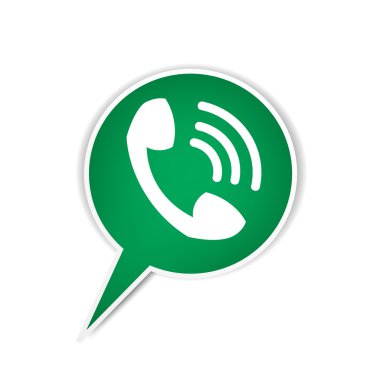 Yeşil telefon balonu simgesinin