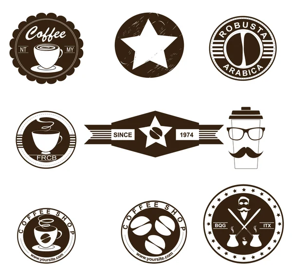 Coffee Badges — Stock Vector