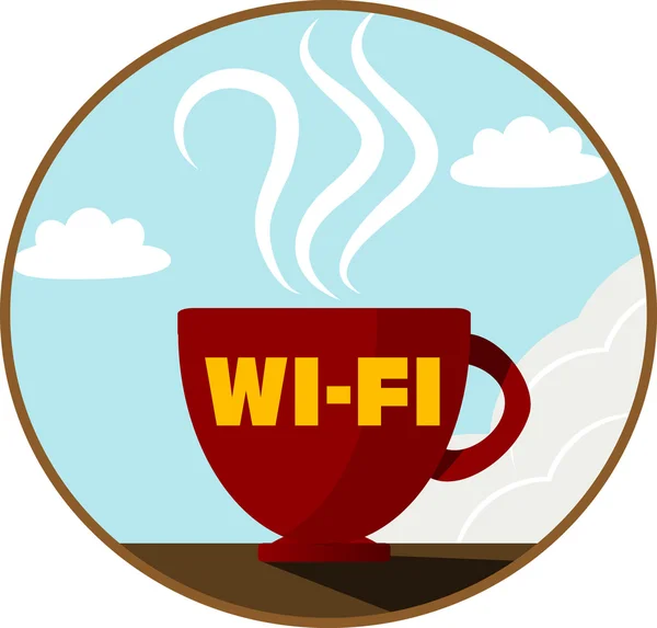 Darmowe wi-fi ikona strefy — Wektor stockowy