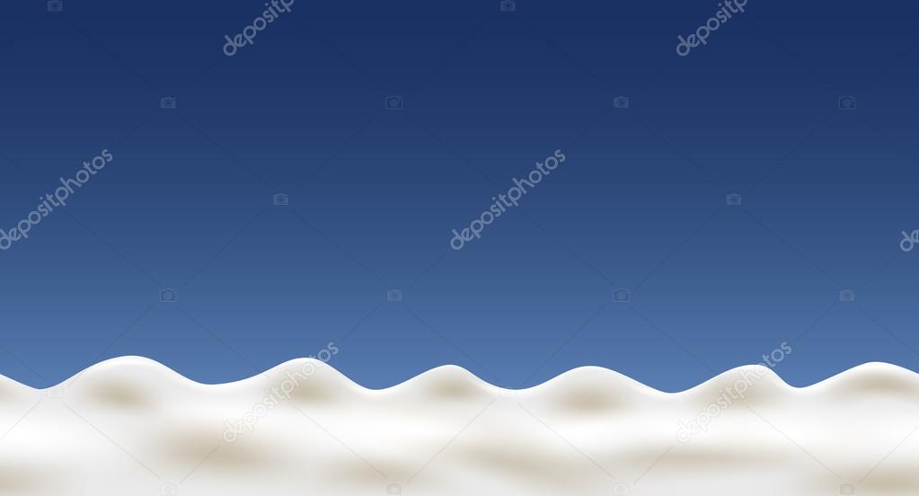 Cream wave on blue background