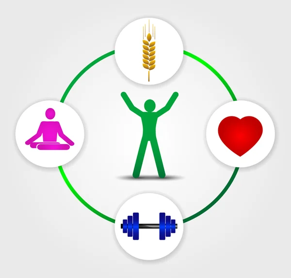 Infográfico de estilo de vida saudável —  Vetores de Stock
