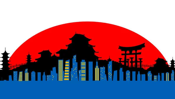 Japón tierra — Vector de stock