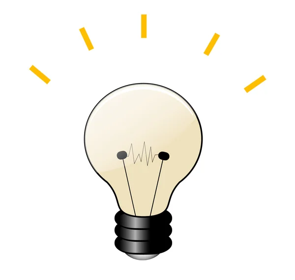 Ikona kreskówka lampka — Wektor stockowy