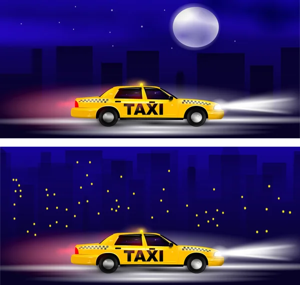 Banner de taxi — Archivo Imágenes Vectoriales