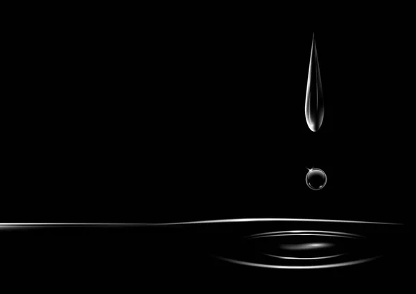 Vattendroppar på mörka — Stock vektor