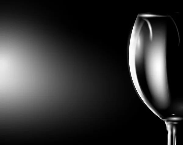 Copo de vinho em escuro . — Vetor de Stock