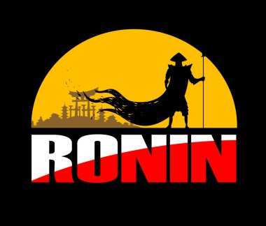 Gölge samuray illüstrasyon 