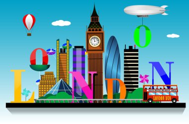 Londra illüstrasyon.