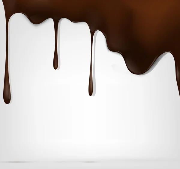 Vallende chocolade illustratie — Stockvector