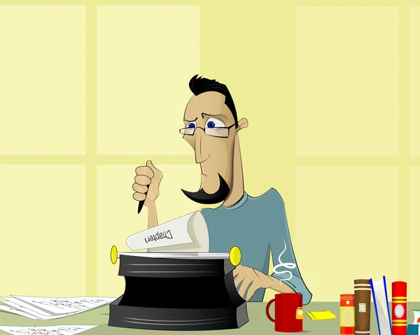 Writer at work illustration Royalty Free Stock Illustrations