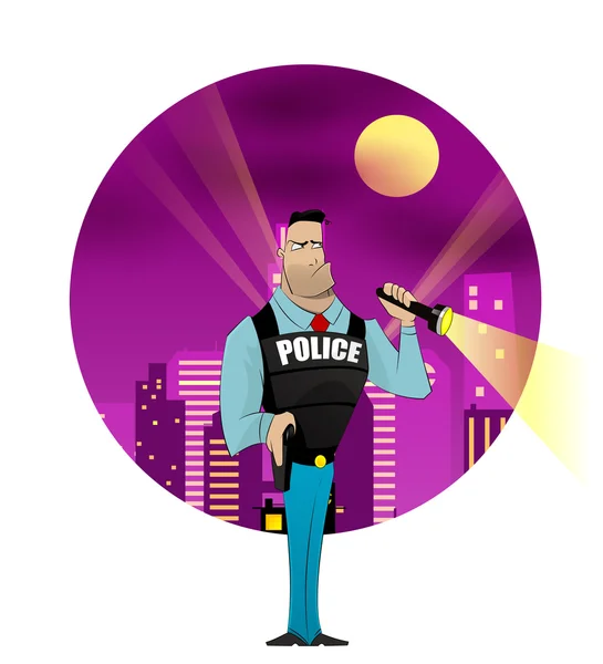 Illustration vectorielle du policier — Image vectorielle