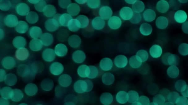 Fundo Abstrato Verde Luzes Embaçadas Com Efeito Bokeh — Vídeo de Stock