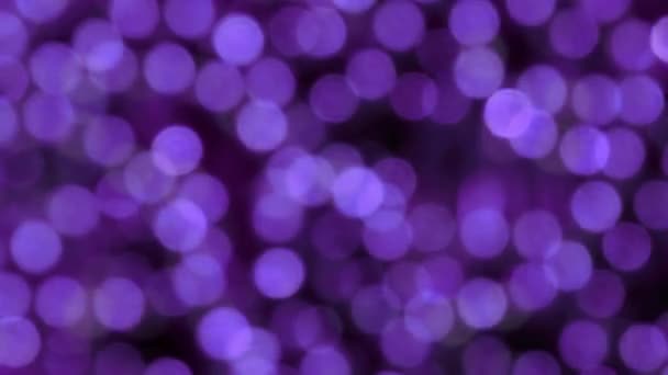Фиолетовый Абстрактный Фон Размытых Огней Эффектом Боке — стоковое видео