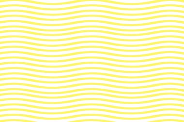 Kumaş Yazdırma ve Paketleme için kusursuz beyaz ve sarı Optik illüzyon deseni dalgaları.