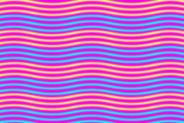 Kumaş Yazdırma ve Paketleme için kusursuz kırmızı ve mavi Optik illüzyon deseni dalgaları.