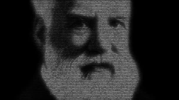 Animacji Programu Inventor Alexander Graham Bell Wykonane Numerami Uruchomiona — Wideo stockowe