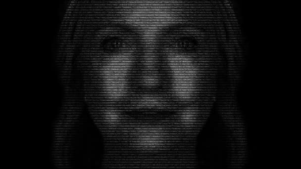 Animation Hillary Clinton Face Made Numbers Running — Stock Video