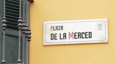 Plaza de la Merced, adını işaretiyle kare veya sokak nerede doğdu ve büyüdü Malaga ressam picasso, La Merced Meydanı, Malaga, Endülüs, İspanya