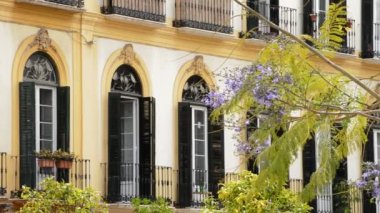 Balkon ve terasların tipik ressam Picasso Malaga İspanya'da doğduğu çevrenin