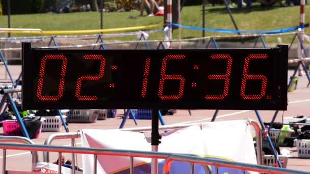 Sport clock or chronometer running — Stock Video