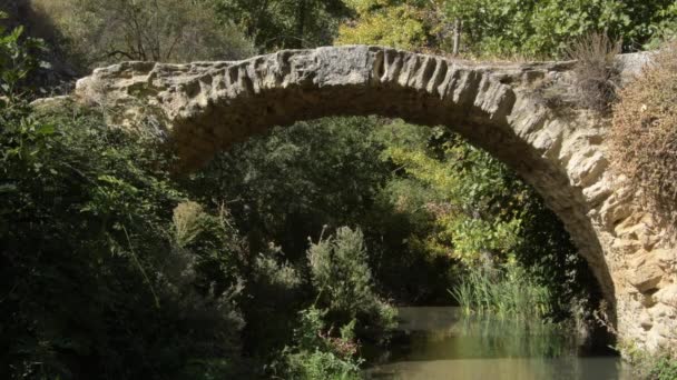 Ponte Romana Sobre Rio Alhama Granada Espanha — Vídeo de Stock